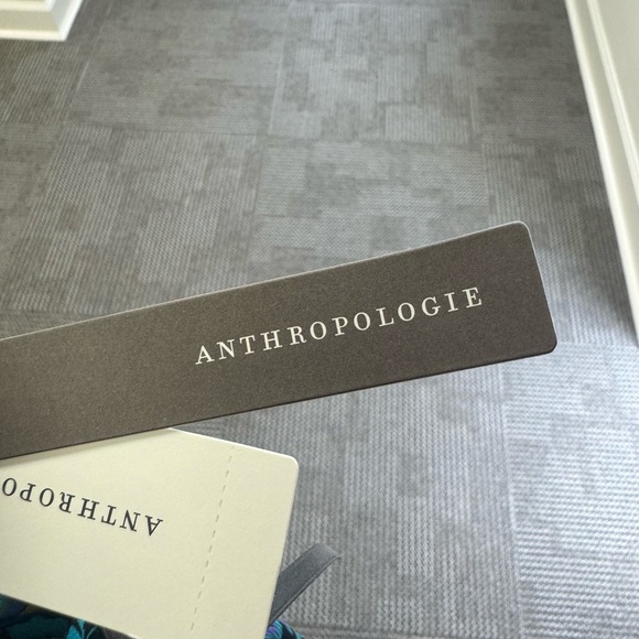 NWT By Anthropologie The Marais Printed Chiffon Maxi Dress In Blue, size XL - Picture 6 of 12